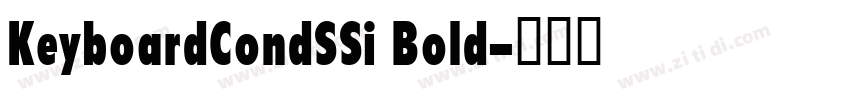 KeyboardCondSSi Bold字体转换